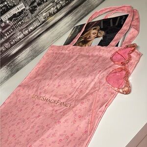 LoveShackFancy Pink Floral Tote Bag